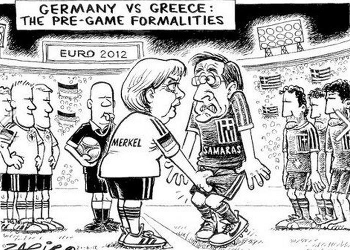 Η χειραψία Μέρκελ-Σαμαρά!