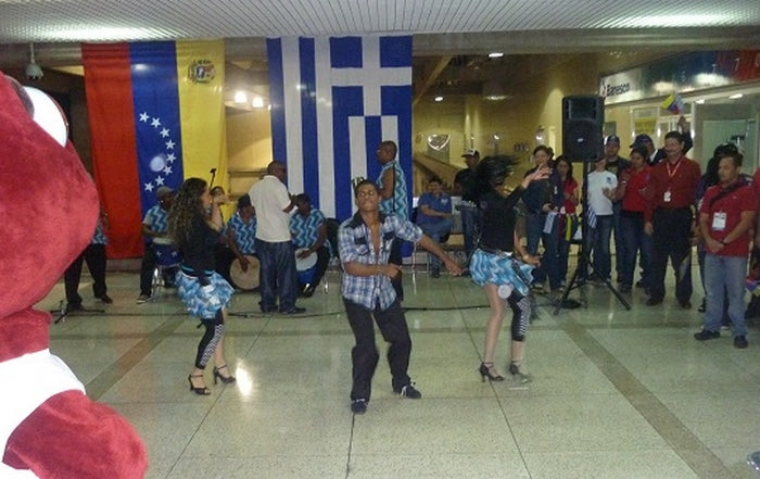 Άφιξη της Εθνικής στο Καράκας