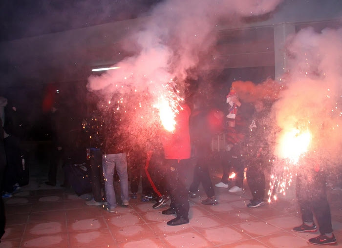 Θερμή υποδοχή του Ολυμπιακού στην Κρήτη!