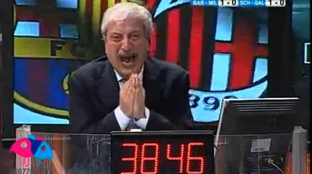 Τρελάθηκε Ιταλός τηλεσχολιαστής!