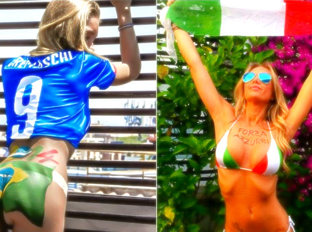 “Καυτό” bodypainting για την Εθνική Ιταλίας