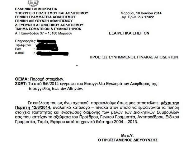 Οι ομοσπονδίες δίνουν εξηγήσεις