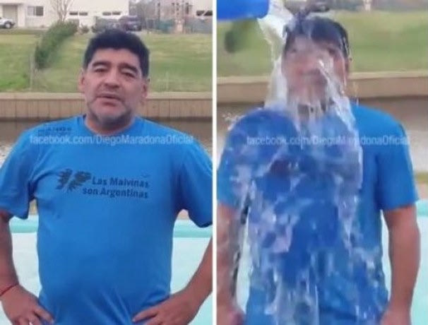 Ο Μαραντόνα στο Ice Bucket Challenge!