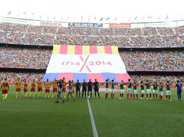 Με την εμφάνιση της “Senyera” η Μπαρτσελόνα