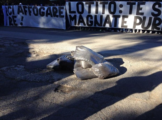 Διαμαρτυρία με… κοπριά από τους οπαδούς της Λάτσιο!