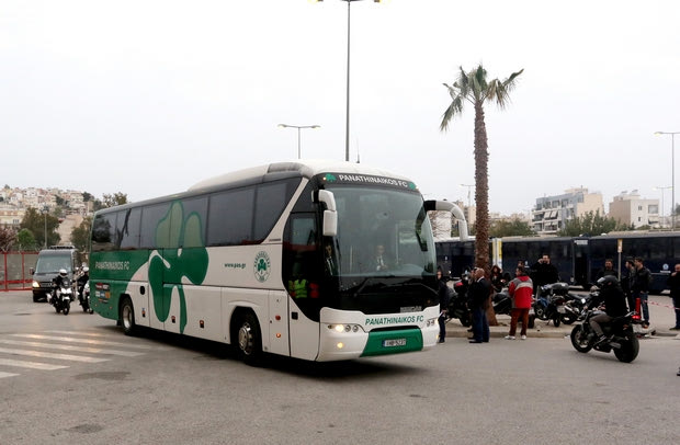 Η άφιξη του Παναθηναϊκού στο “Γ. Καραϊσκάκης”