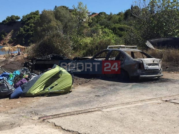 Τα απομεινάρια της επίθεσης στους οπαδούς του Παναθηναϊκού