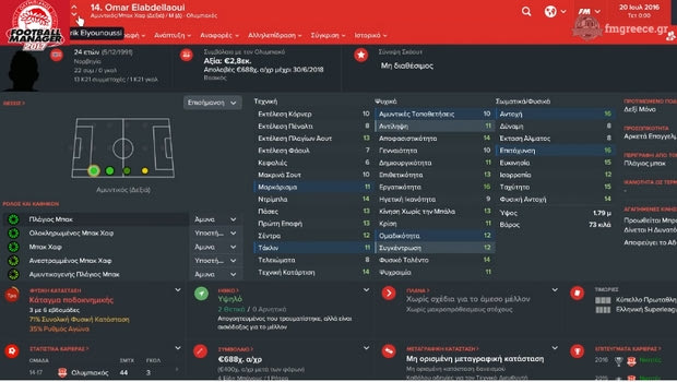 Ο Ολυμπιακός στο FM 2017