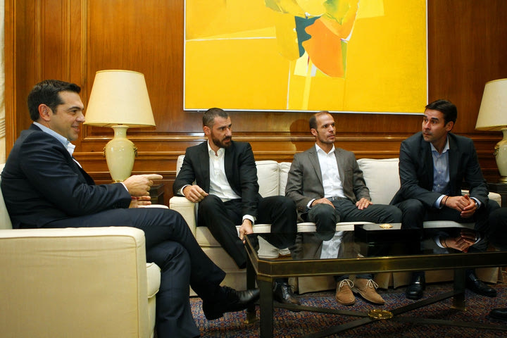 Συνάντηση Τσίπρα με τους πρωταθλητές Ευρώπης του 2004
