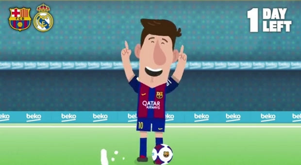 To animation της Μπαρτσελόνα για το Clásico
