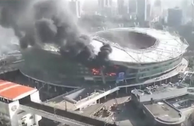 Φωτιά και ζημιές στο στάδιο της Shanghai Shenhua