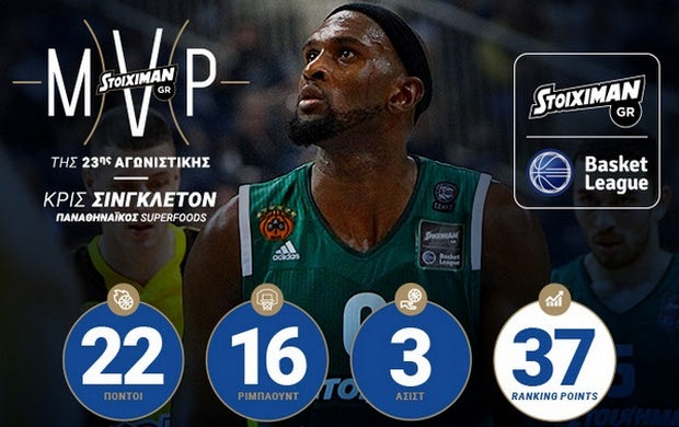 Για δεύτερη φορά MVP ο Σίνγκλετον