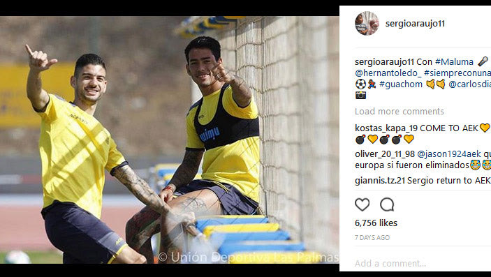 Επικά ΑΕΚτζήδικα σχόλια στο instagram του Αραούχο