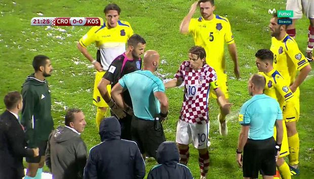 Οριστική διακοπή λόγω βροχής στο Κροατία – Κόσοβο