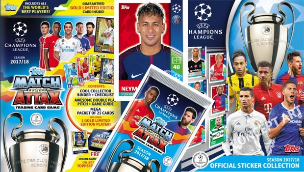Νέα συλλογή αυτοκόλλητων και καρτών Champions League 2017-18 TOPPS