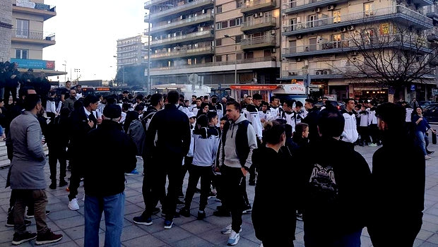 Συγκέντρωση διαμαρτυρίας οπαδών του ΠΑΟΚ και στη Λευκωσία