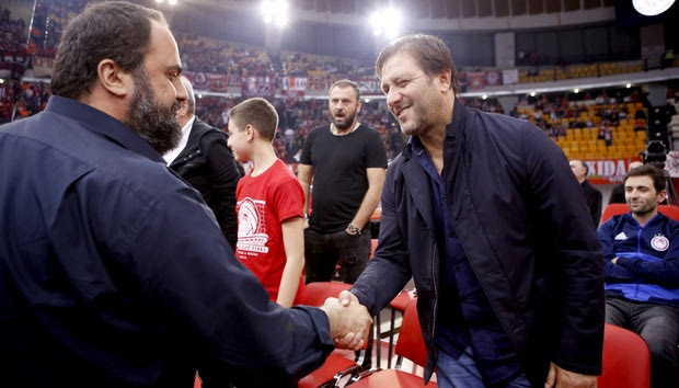 Μαρινάκης και Μαρτίνς στο ΣΕΦ για το Ολυμπιακός – Ραβένα