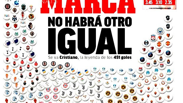Το πρωτοσέλιδο – αντίο της “Marca” στον Κριστιάνο