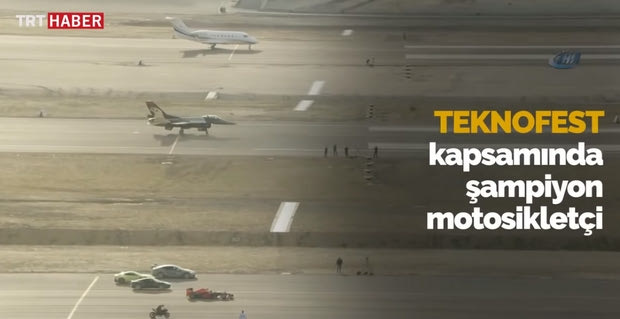 Αγώνας ταχύτητας με μοτοσυκλέτα, Formula 1 και ένα F-16 στην Κωνσταντινούπολη!