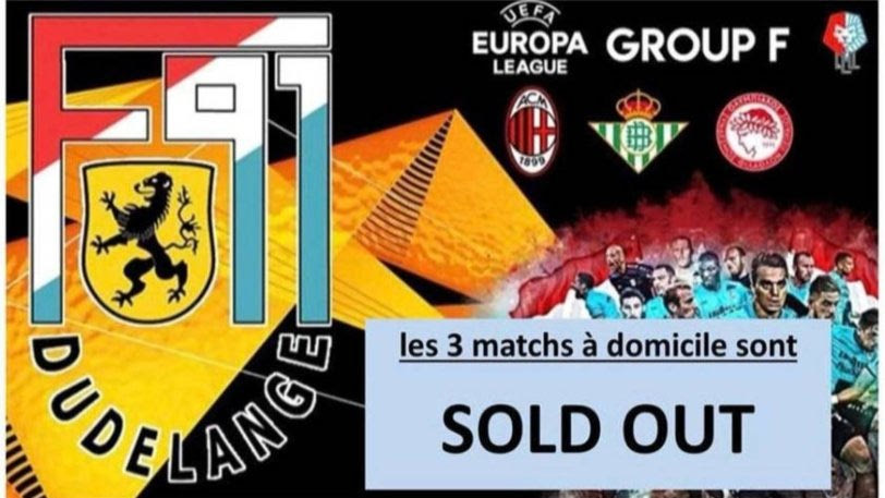 Η Ντουντελάνζ ανακοίνωσε sold out για τα τρία ματς του Europa League