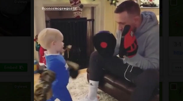 Το video με τον ενός έτους γιο του Conor McGregor να ρίχνει κορυφαίες μπουνιές