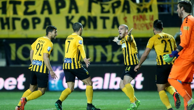 Άρης – ΑΕΚ: Ο Λάρσον έκανε το 1-0 για τους γηπεδούχους