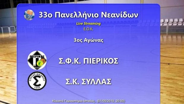 LIVE Streaming: Πιερικός Αρχέλαος – Σύλλας Αιδηψού