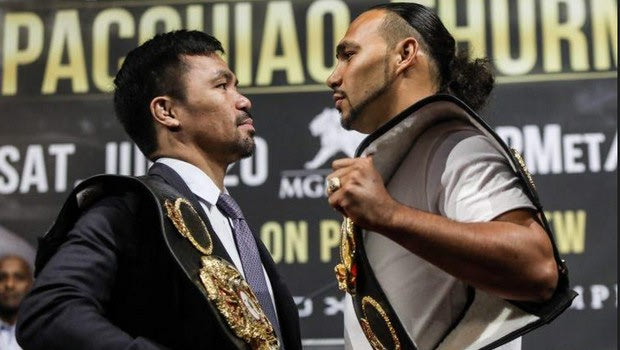 Η πρώτη συνάντηση του Pacquiao με τον Thurman