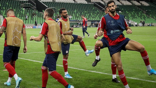 Ολυμπιακός: Η τελευταία προπόνηση στο Krasnodar Stadium