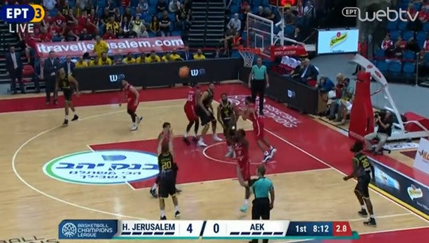 Τα 16 εύστοχα τρίποντα της ΑΕΚ στο ματς με την Χάποελ Ιερουσαλήμ