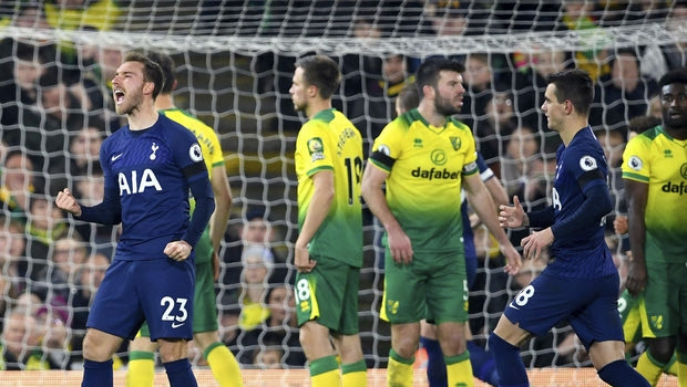 Premier League: Κόλλησε στο Νόριτς η Τότεναμ, μόνη δεύτερη η Λέστερ