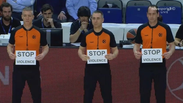 EuroLeague: Μήνυμα των διαιτητών κατά της βίας