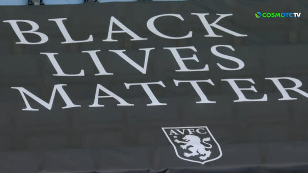 Άστον Βίλα – Σέφιλντ: Πανό “Black Lives Matter”