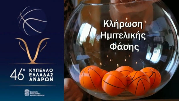 Live Streaming η κλήρωση των ημιτελικών του Κυπέλλου Ελλάδας στο μπάσκετ
