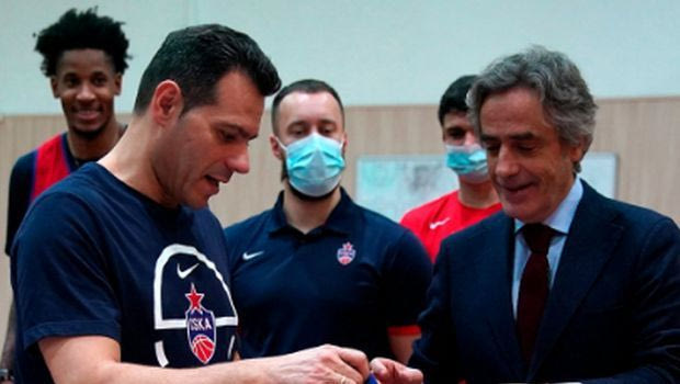 Στην προπόνηση της ΤΣΣΚΑ ο Έλληνας πρόξενος στην Ρωσία