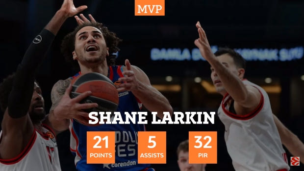 Ο Σέιν Λάρκιν MVP της εβδομάδας στην EuroLeague