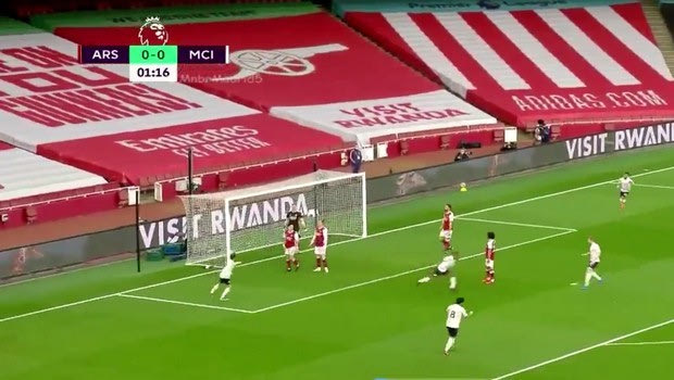 Άρσεναλ – Μάντσεστερ Σίτι: Ο Στέρλινγκ το 0-1 στα 76 δευτερόλεπτα