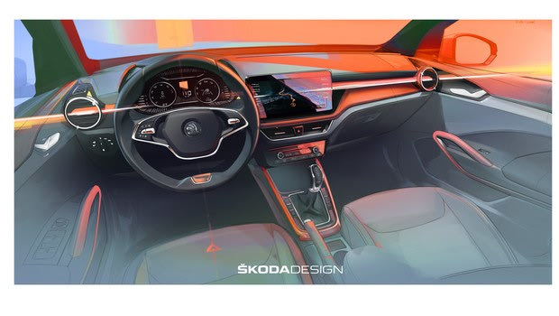 Υψηλής αισθητικής το κόκπιτ της νέα Skoda Fabia