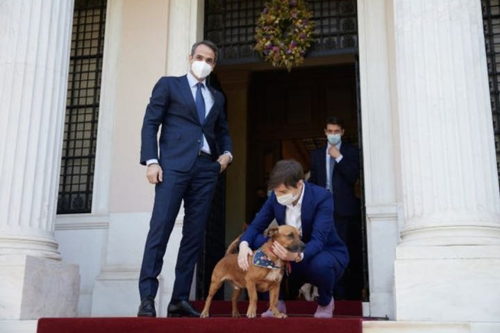 Ο Πίνατ επί της υποδοχής στο Μαξίμου