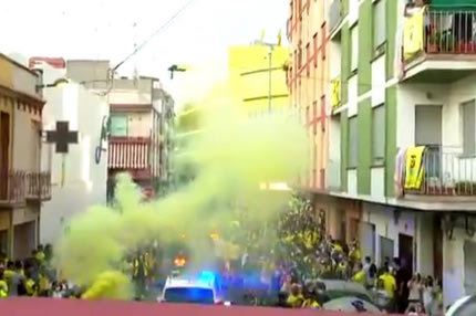 Βιγιαρεάλ: Η θερμή υποδοχή των φίλων του “κίτρινου υποβρυχίου” στους παίκτες