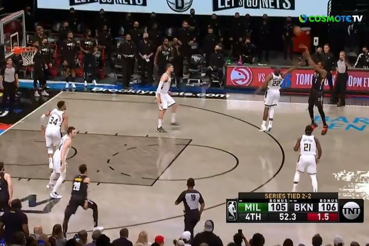 Το τρίποντο-μαχαιριά του Ντουράντ στο Game 5 των Νετς με τους Μπακς