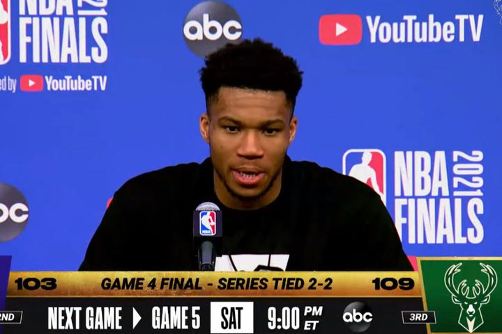 NBA Finals, Αντετοκούνμπο: “Ο λόγος που βγήκα στο 3ο λεπτό του Game 4 ήταν γιατί ήθελα να… κατουρήσω”