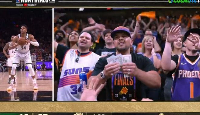 NBA Finals: Το μέτρημα των οπαδών των Σανς με τον Αντετοκούνμπο στις βολές είχε και… δολάρια