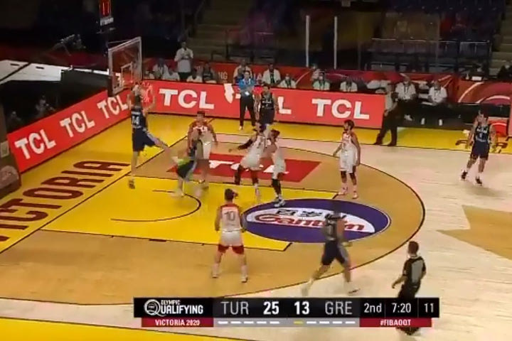Τουρκία – Ελλάδα: Η alley oop πάσα του Σλούκα και το κάρφωμα του Παπαγιάννη