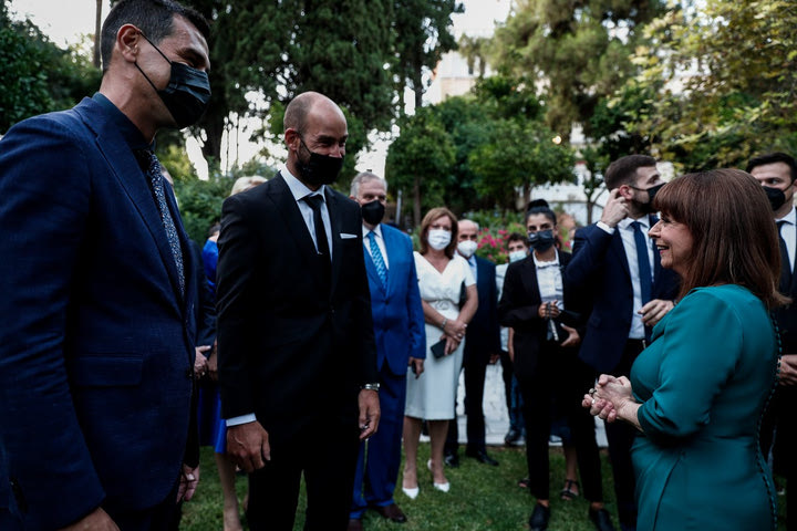 Μαζί Σπανούλης και Ζήσης στο Προεδρικό Μέγαρο για τη γιορτή της Δημοκρατίας