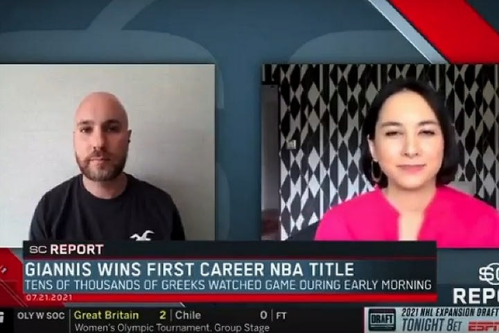 Το SPORT24 και ο Χάρης Σταύρου στο ιστορικό SportsCenter του ESPN για τον Γιάννη Αντετοκούνμπο