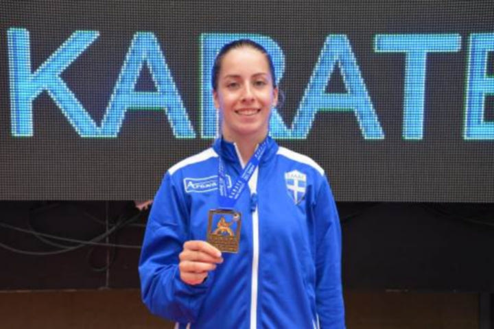 Χάλκινη η Τζίλια στο ευρωπαϊκό πρωτάθλημα καράτε του Τάμπερε