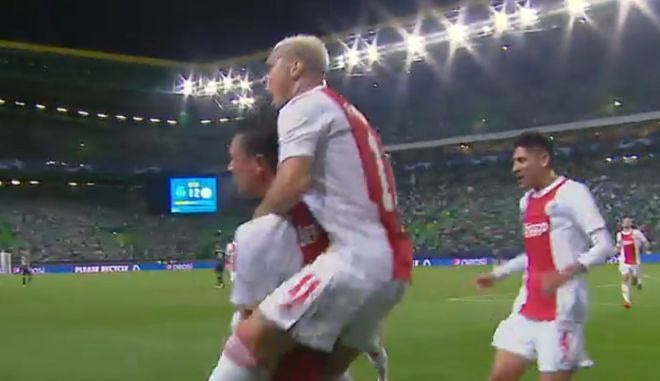 Το 3-1 του Άγιαξ κόντρα στη Σπόρτινγκ με τον Μπεργκίς