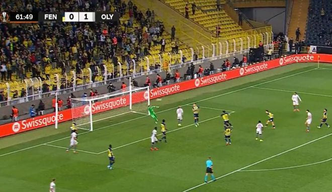 Ο Μασούρας έκανε το 2-0 στο Φενέρμπαχτσε – Ολυμπιακός