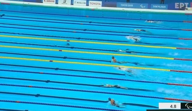 100m πρόσθιο SB11 | ΕΠΟΣ Πελενδρίτου, χρυσή με παγκόσμιο ρεκόρ